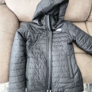 The North Face Kids Black Hooded Puffer Jacket